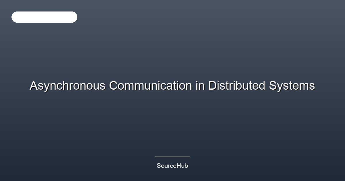 Asynchronous Communication in Distributed Systems