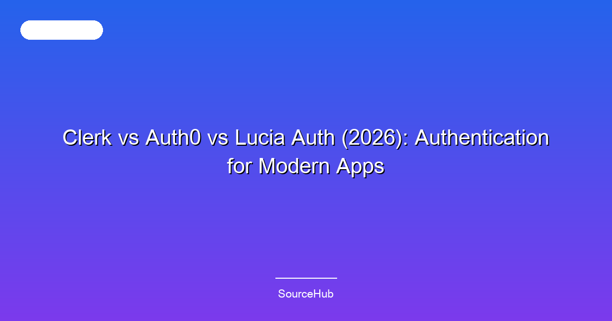 Clerk vs Auth0 vs Lucia Auth (2026): Authentication for Modern Apps