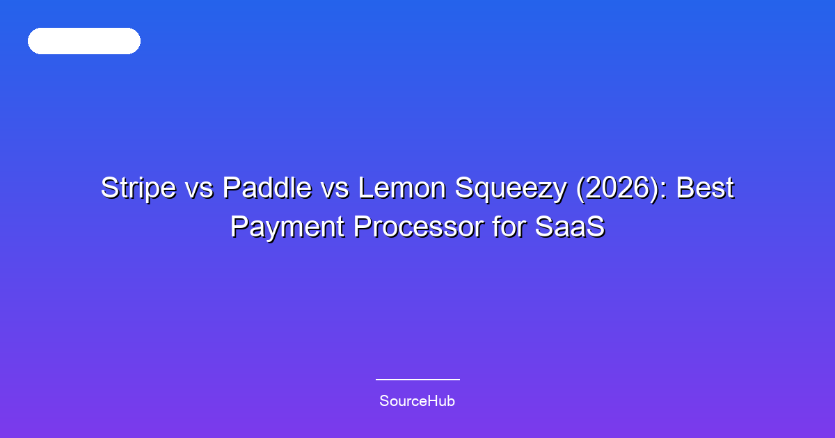 Stripe vs Paddle vs Lemon Squeezy (2026): Best Payment Processor for SaaS